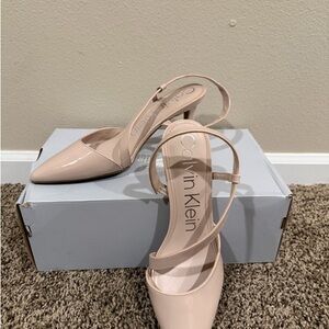 Calvin Klein Women's Beige Slingback Heels